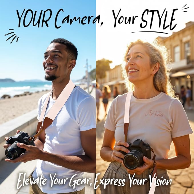 Art Tribute Camera Strap For Photographers Padded Universal Fit Neck Shoulder & - Image 2