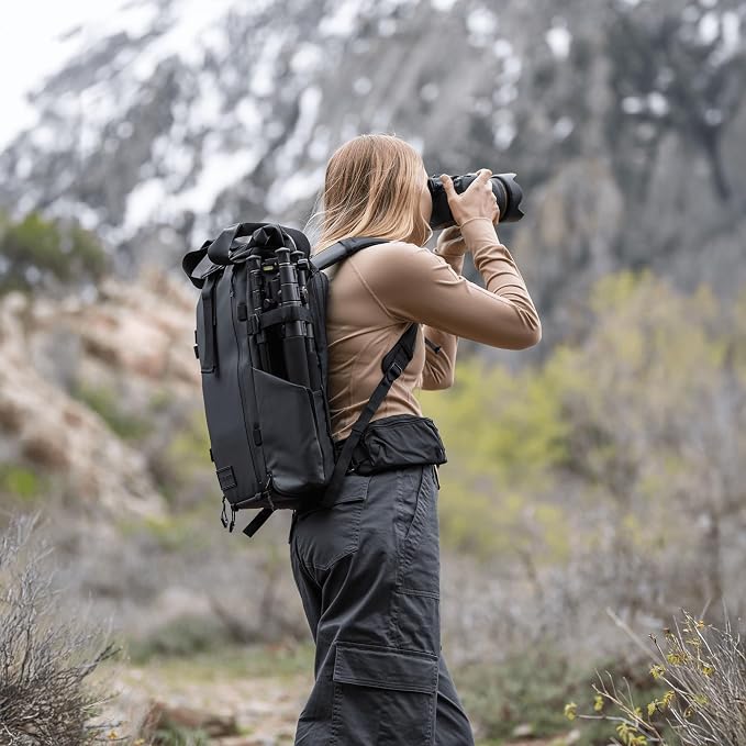 WANDRD PRVKE Rolltop 21L V4 Camera Backpack – Expandable Weatherproof Travel Bag - Image 4
