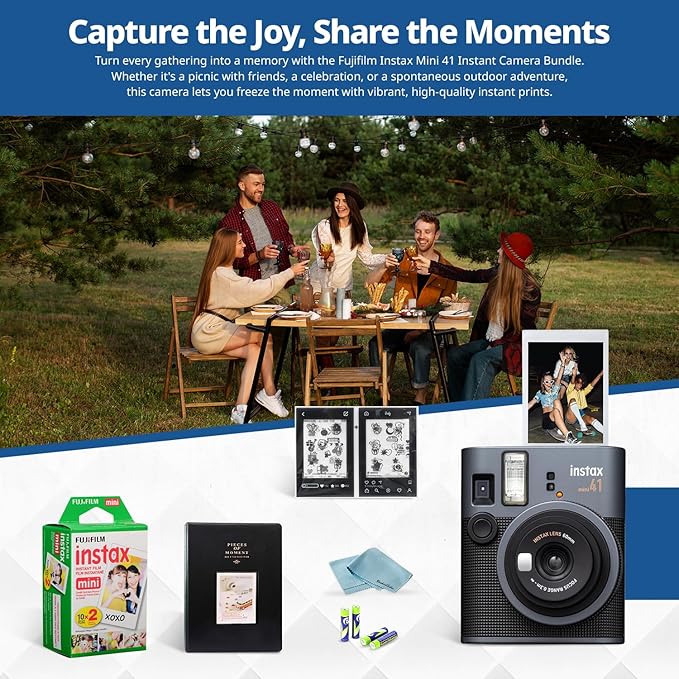 FUJIFILM Mini 41 Instant Film Camera Bundle – Instant Photo Camera - Image 2