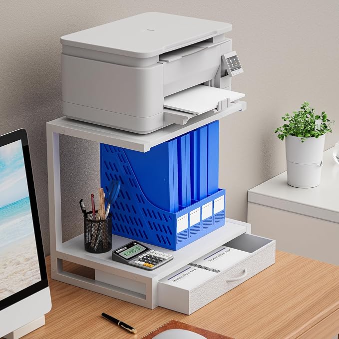 YAOHUOO 2-Tier Desktop Printer Stand - Image 2
