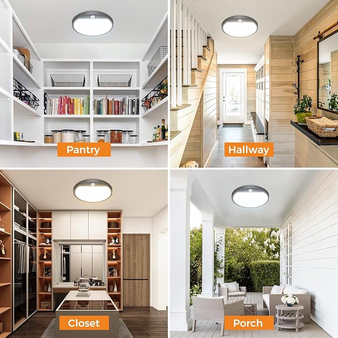 slochi 2Pack Motion Sensor Light Indoor Wired, 8.7 Inch 3000K/4000K/6500K - Image 6