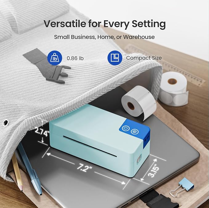 Bluetooth Thermal Shipping Label Printer, 4x6 Portable Direct Thermal Printer - Image 5