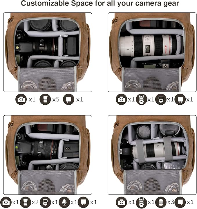 BAGSMART Camera Backpack, DSLR Camera Bag Backpacks - Image 3