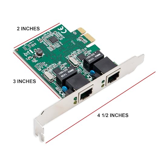 Syba Dual Port Gigabit Ethernet PCI Express 2.1 PCI-E x1 Network Adapter Card - Image 4