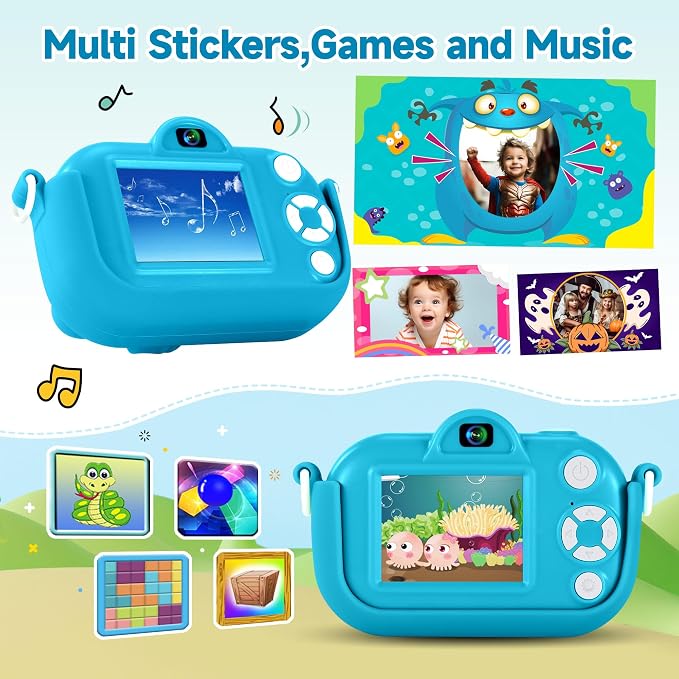 Kids Camera Toddler Toys for Boys Aged 3-9, 1080P Toddler Camera Christmas - Image 4