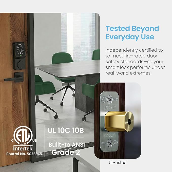 Lockly Guard Secure Pro Deadbolt PGD728WPU Commercial Smart Lock – UL10B/10C - Image 3