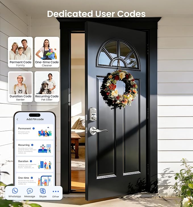 Veise VE012W-B Wi-Fi Fingerprint Smart Lock - Image 6