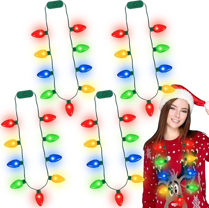 QZYL 36 Pcs Christmas Necklace, 40 In Light Up Christmas Necklaces, Colorful 9 - Image 8