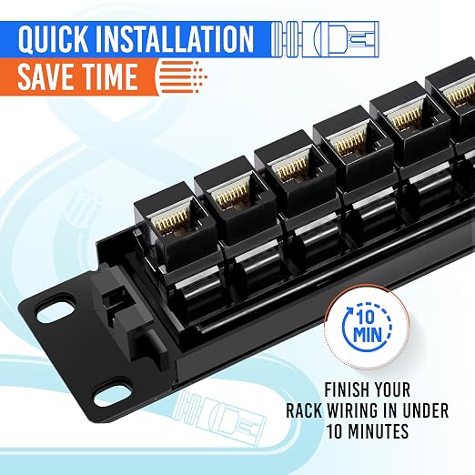 MONK CABLES | CAT6 Patch Panel | Inline | 24 Port - Image 6