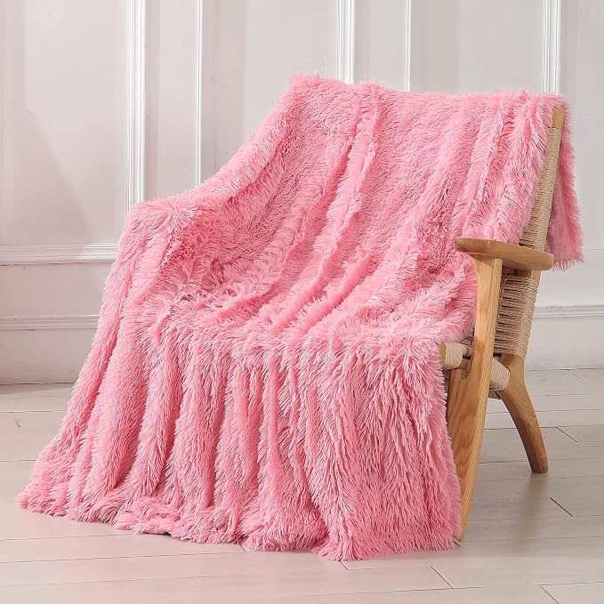 Tuddrom Decorative Extra Soft Faux Fur Blanket Twin Size 70" x 78", Solid by Tuddrom