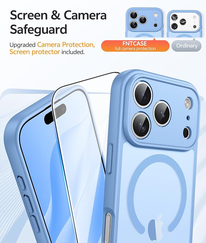 FNTCASE for iPhone 17 Pro Case: Translucent Matte Cases - Image 4