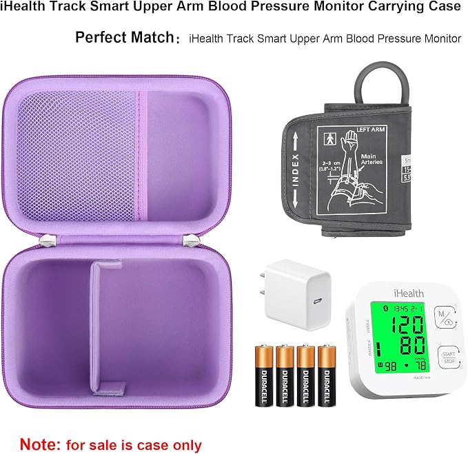 Elonbo Carrying Case for iHealth Track Smart Upper Arm Blood Pressure Monitor - Image 2