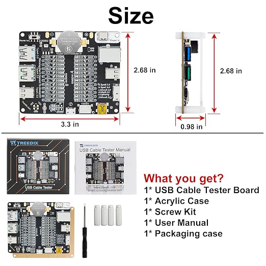 Treedix USB Cable Tester Board USB Cable Checker Data Wire - Image 7