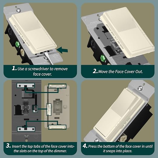 TOPGREENER Kalide Dimmer Light Switch, LED Dimmer Switch, Full Range Dimming - Image 7