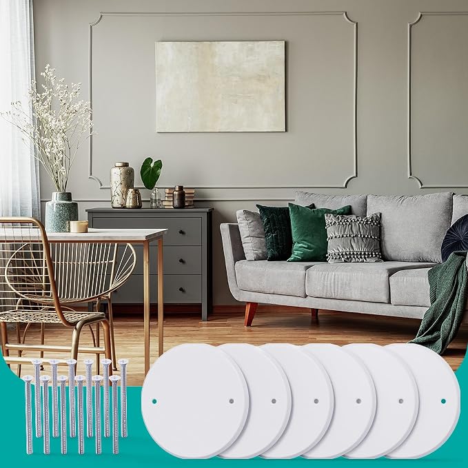 3 Pcs Smoke Detecte Cover Plate, 5 Inch Metal Round Blank Ceiling Cover Plate - Image 7