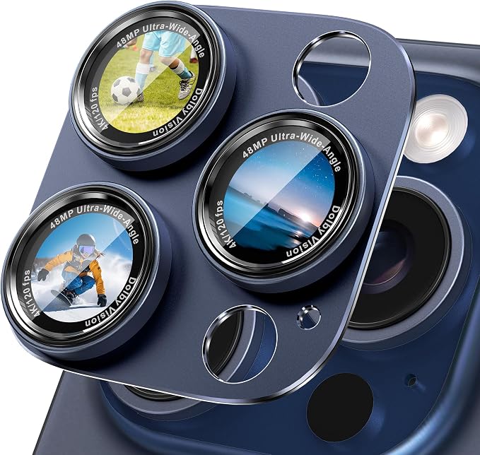 CACOE Camera Lens Protector for iPhone 15 Pro/15 Pro Max by CACOE