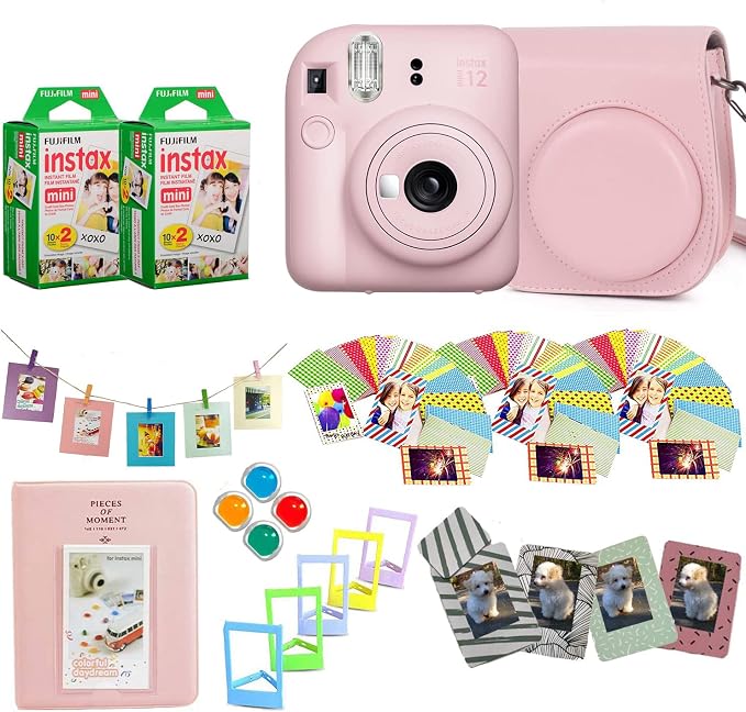 Fujifilm Instax Mini 12 Instant Camera + Pro Design Accessory Bundle by FUJIFILM