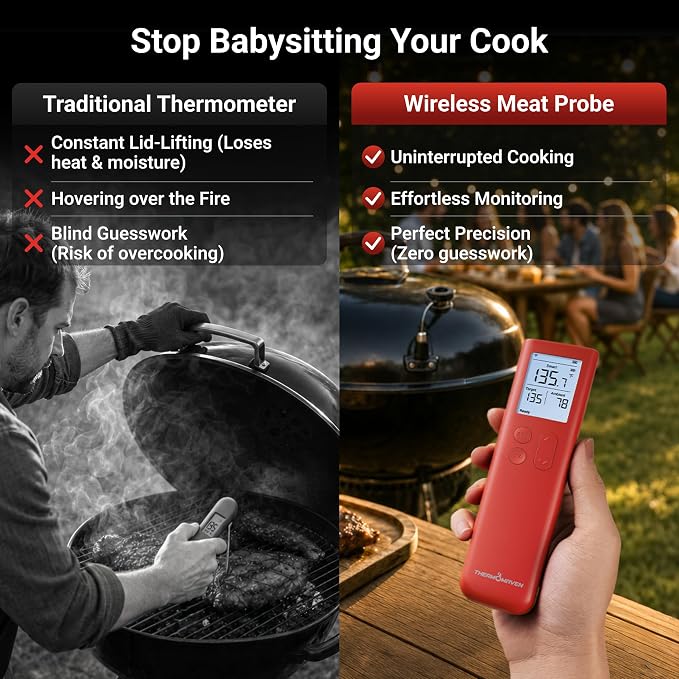 ThermoMaven Smart Bluetooth Wireless Meat Thermometer, 10X Enhanced Sub-1G - Image 2