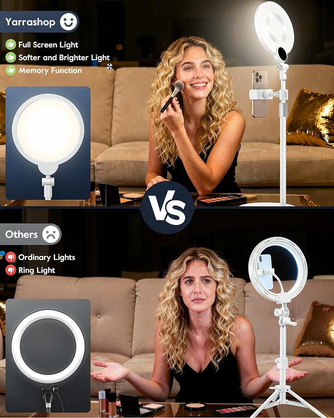 7" Desk Ring Light with Stand for Computer, 30 Lighting Modes for Video - Image 7
