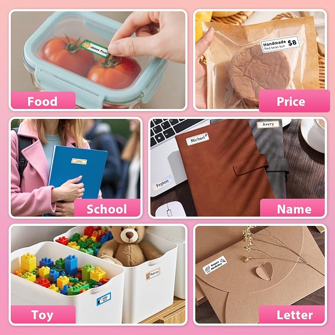 Label Maker Machine with Tape, Small Portable Bluetooth Label Printer, Handheld - Image 3