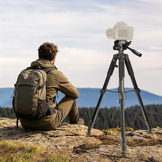 NEEWER Basics Camera Tripod, Professional Aluminum Lightweight Portable Travel - Image 2
