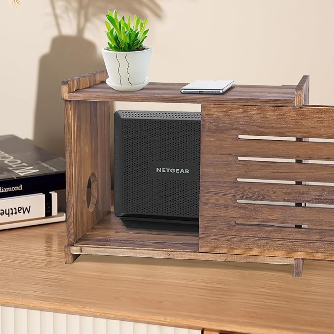 Router Shelf Projector Shelf Projector Stand Router Storage Box Modem Cable - Image 5