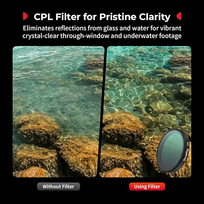 SmallRig ND Filter Kit for DJI Osmo Action 6, 5 Pack CPL ND8 ND16 ND32 Snap-On - Image 4