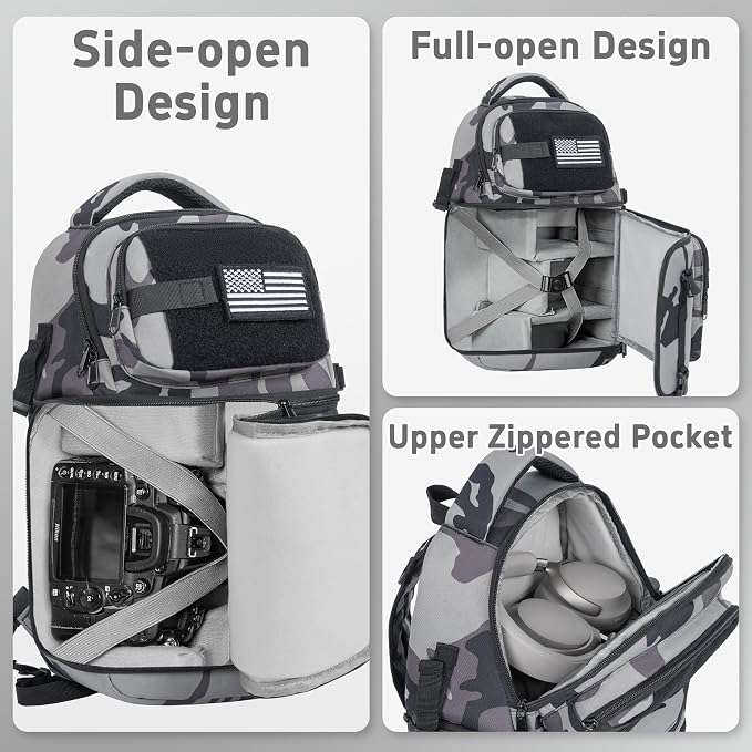 TORIBIO Camera Sling Bag, DSLR/SLR/Mirrorless Camera Bag - Image 3