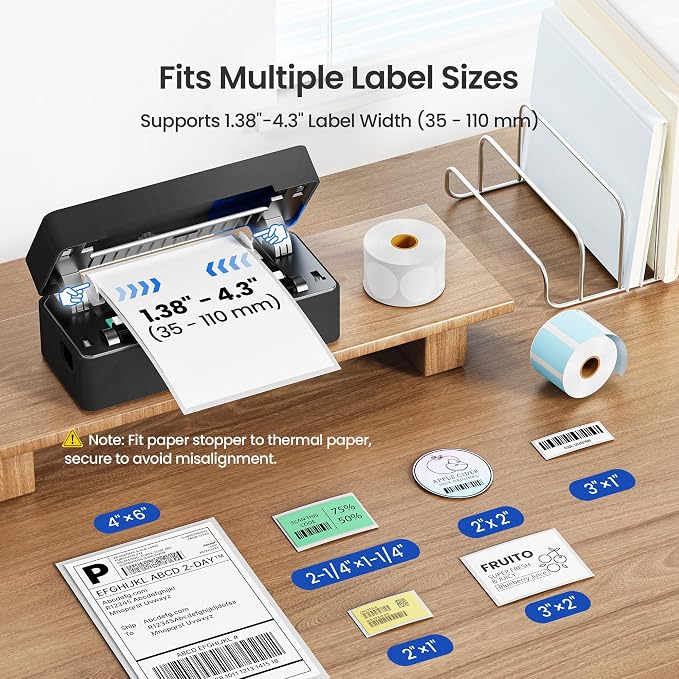 Bluetooth Thermal Shipping Label Printer, 4x6 Portable Thermal Label Printer - Image 5