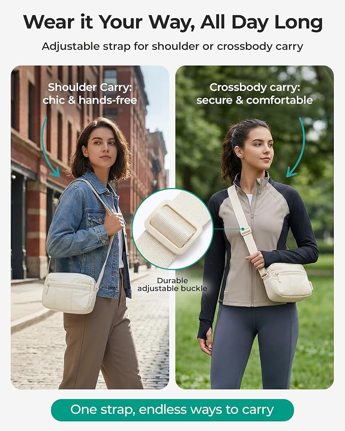 BAGSMART 2 in 1 Puffy Camera Sling Bag Small Camera Shoulder Bag - Image 8