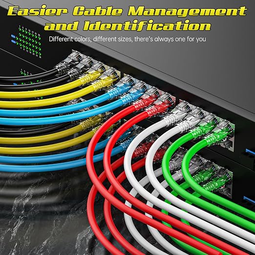 0.5 Foot Cat6 Patch Cables, Solid Pure Copper Patch Cord, Cat 6 Ethernet Cable - Image 3