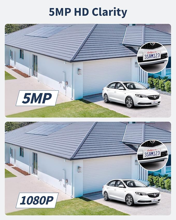 《122°Wide Angle & 80FT Night Vision》Outdoor Wired Security Camera System - Image 4