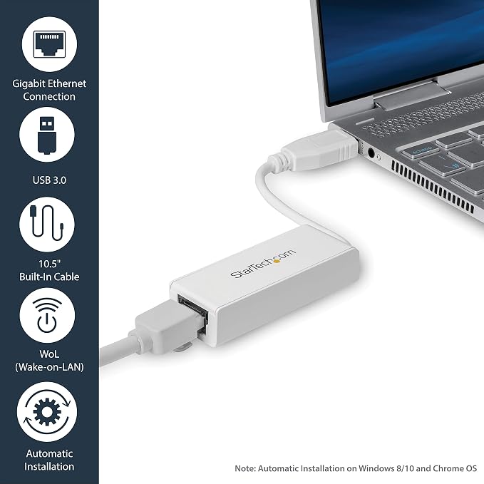StarTech.com USB 3.0 to Gigabit Ethernet NIC Network Adapter - Image 3