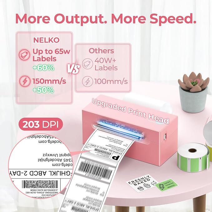 Nelko Bluetooth Thermal Shipping Label Printer, Wireless 4x6 Shipping Label - Image 2