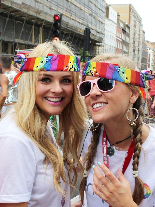 Mayam Rainbow Bandanas Headband Gay Pride LGBTQ Bandana Headband Hippie Bandana - Image 5