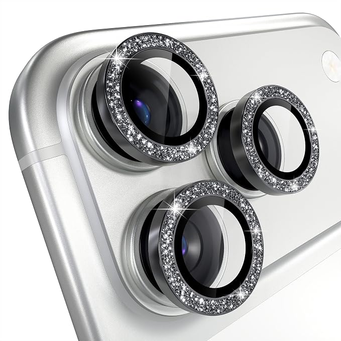 Misea Compatible for iPhone 17 Pro/iPhone 17 Pro Max Camera Lens Protector Bling - Image 8