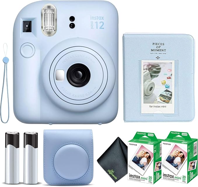 Fujifilm Instax Mini 12 Instant Camera Pastel Blue Bundle by FUJIFILM