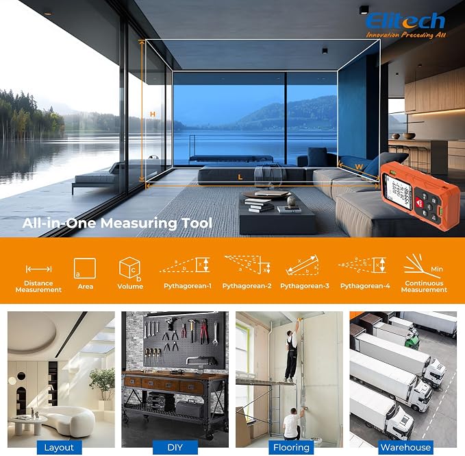 Elitech Laser Measuring Tool 165ft - Image 7