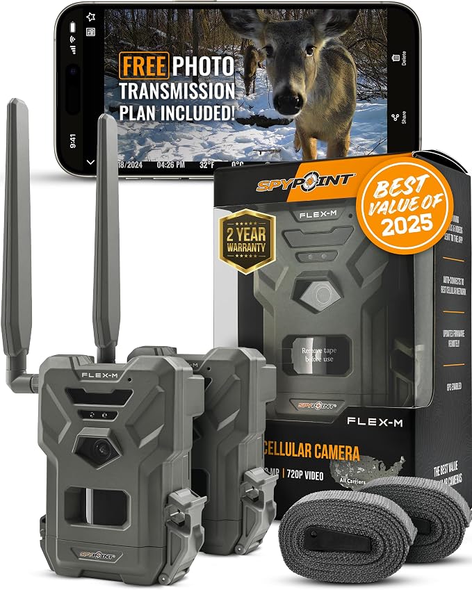SPYPOINT Flex-M Twin Pack Cellular Trail Cameras by SPYPOINT%E2%80%93ReliableScoutingSuccessfulHunting