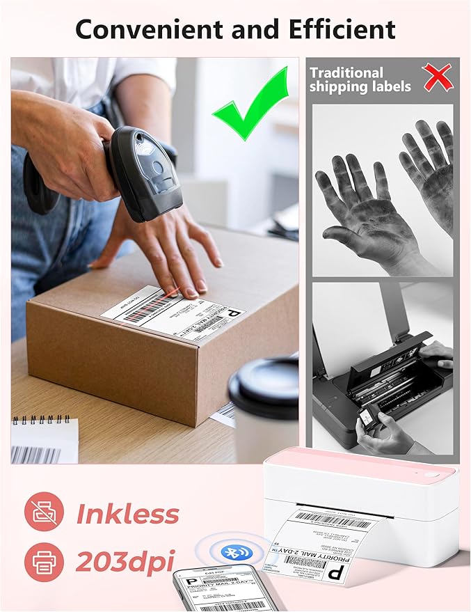 Phomemo Bluetooth Thermal Label Printer, 241BT 4X6 Wireless Shipping Label - Image 4