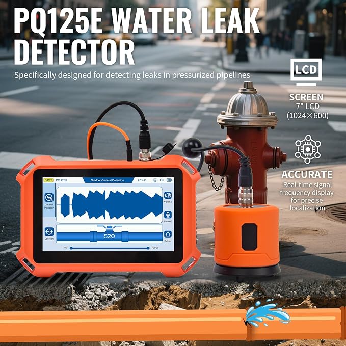 Underground Water Leak Detectors PQ125E All Scenario and Gas Wall Pipe Water - Image 2