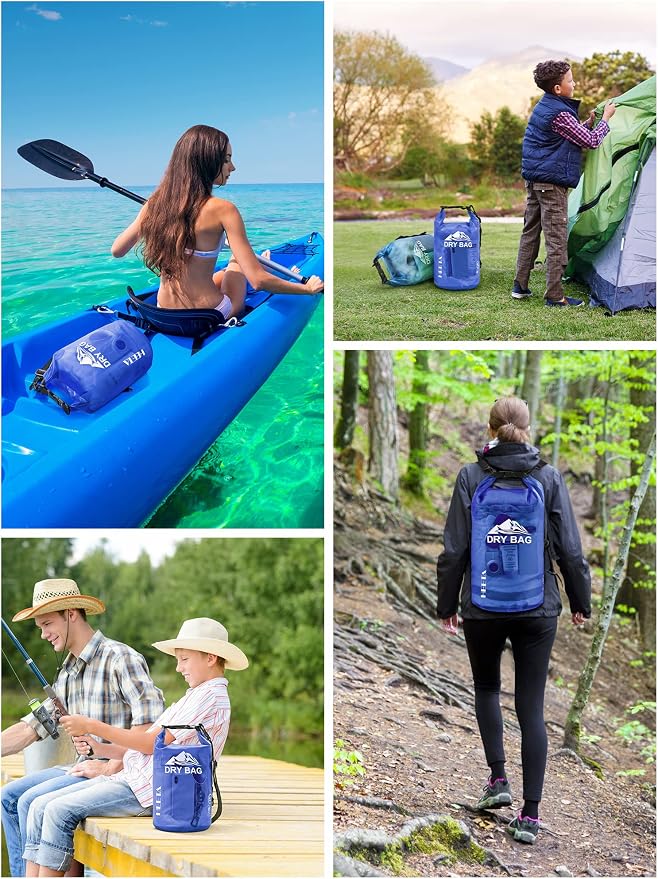 HEETA Dry Bag Waterproof for Women Men, 5L/10L/20L/30L/40L Roll Top Lightweight - Image 6