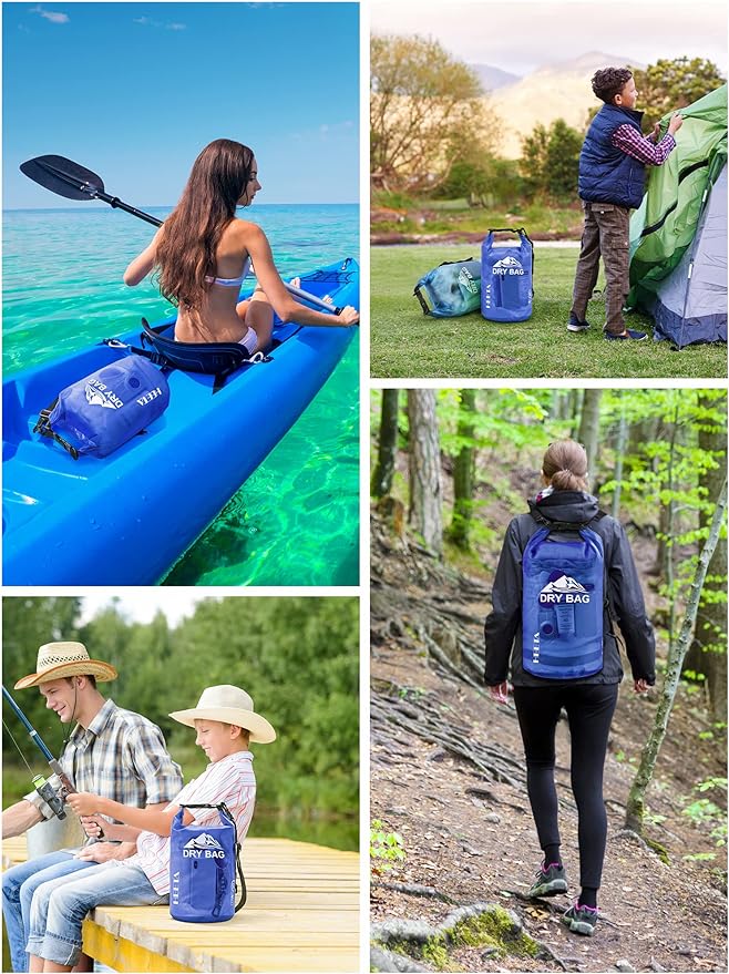 HEETA Dry Bag Waterproof for Women Men, 5L/10L/20L/30L/40L Roll Top Lightweight - Image 6