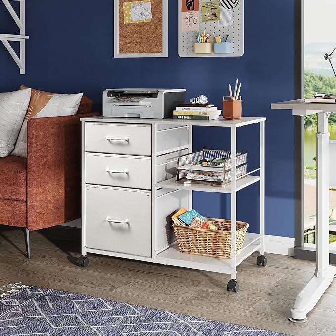 DEVAISE 3 Drawer Mobile File Cabinet, Rolling Printer Stand - Image 2