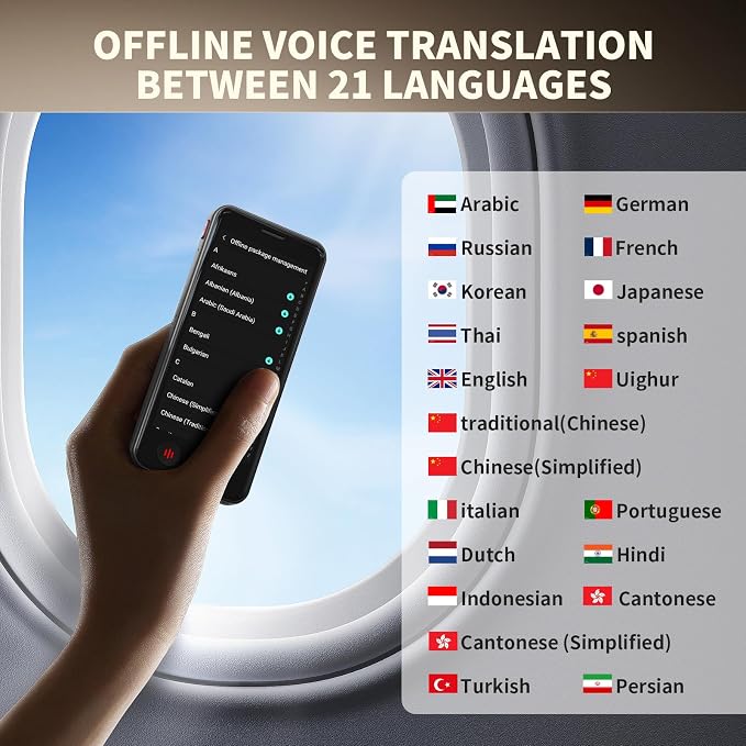 Language Translator Device No WiFi Needed, Instant Pocket AI Translator - Image 5