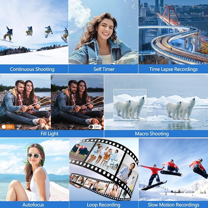 Digital Camera for Photography, 4K Vlogging Camera for YouTube 3" 180° Flip - Image 5