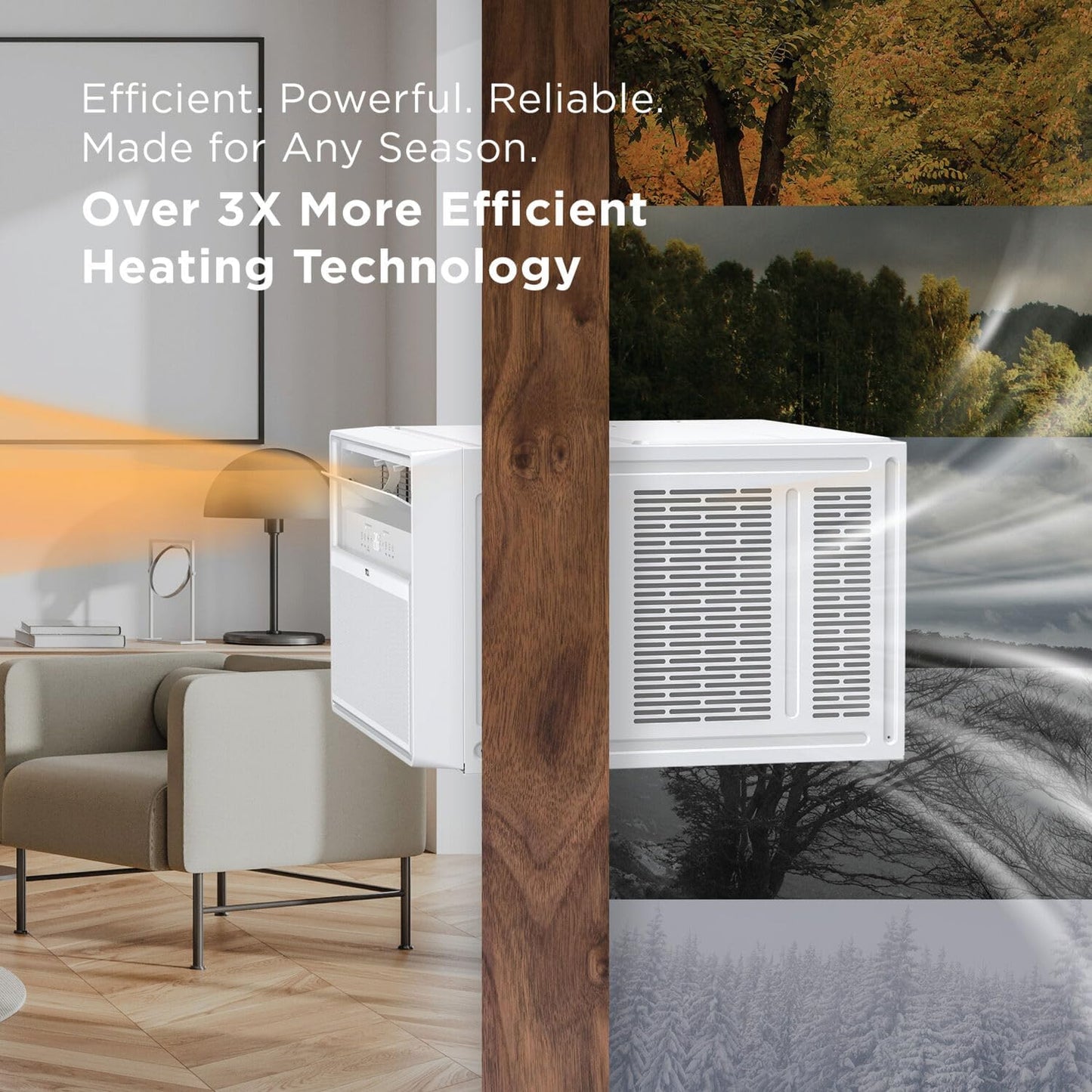 TCL 12,000 BTU Q-Series Smart Inverter Window AC with Heat Pump, Ultra-Quiet, up to 67% Energy Saving, 115V, Compatible with Alexa/Google Assistant/Apple Homekit/Matter, Cools up to 550 Sq. Ft.