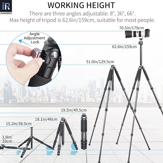 Carbon Fiber Tripod-INNOREL GT284C Professional Compact Portable Tripod - Image 6