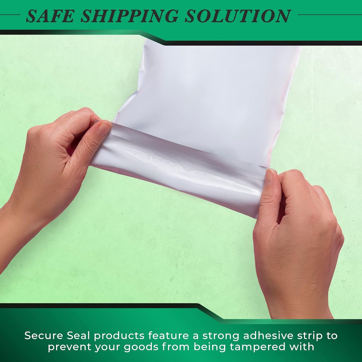 300 Pack Secure Seal White Poly Mailers Shipping Bags - Safe Shipping with 32x32 Mailers Poly Bags - E-Commerce Poly Bags for Shipping - Self Sealing 2 Mil Poly Shipping Envelopes