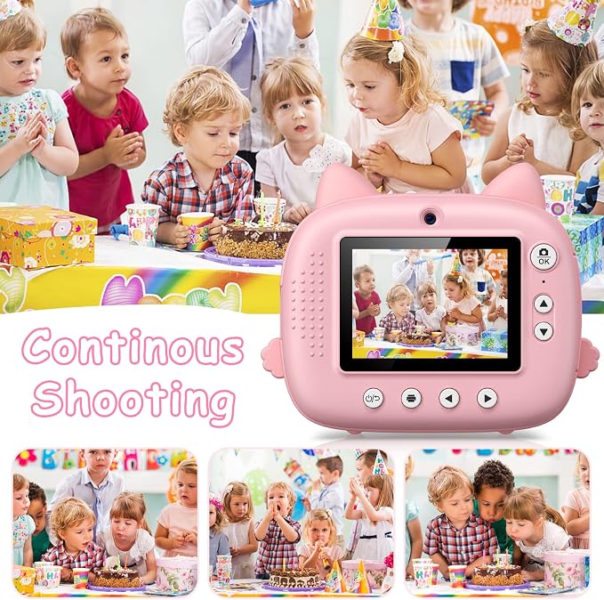 Kids Camera Instant Print, 3.0" HD Screen Kids Instant Cameras, Christmas - Image 4
